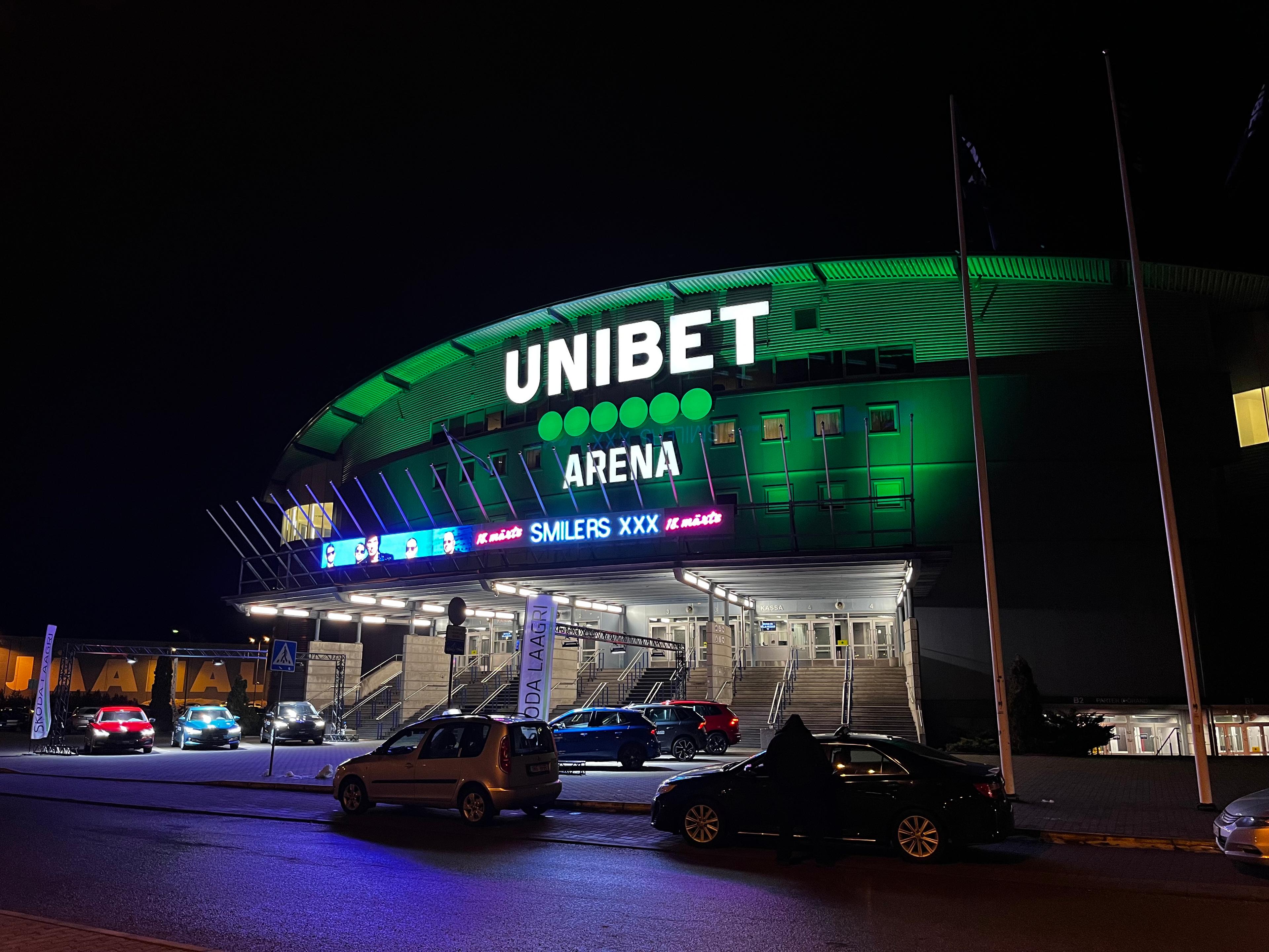 DAG Reklaam, valgustähed, Unibet Arena